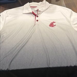 Men’s WSU Cougars Polo Red and Black cool design on the shirt